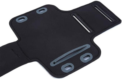 Black Armband Exercise Workout Case with Keyholder fits Jogging Compatible with T-Mobile REVVL 6 PRO (not Regular Model). Fits Arms up to 12 inches Big.