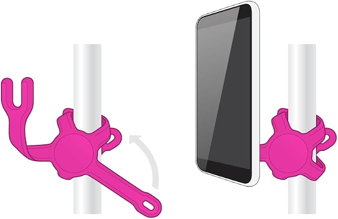 PopSockets: Flexible Phone Mount & Stand, Phone Tripod Mount, Universal Device Mount - Hot Pink