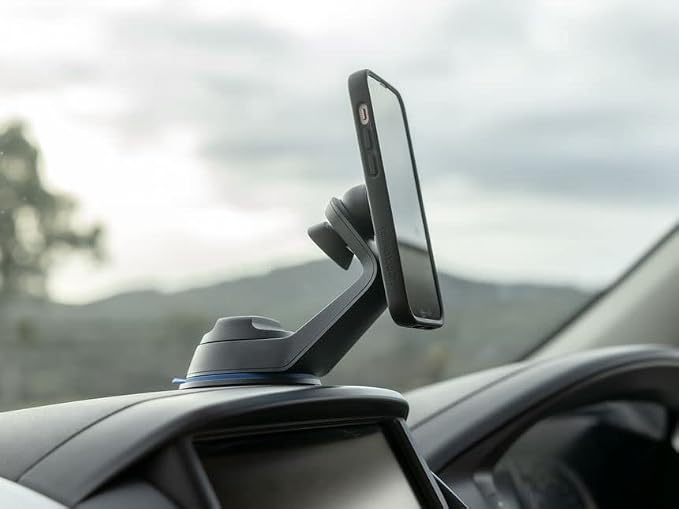 Quad Lock Suction Windshield/Dashboard Car Phone Holder for iPhone, Galaxy, Pixel Cases and Universal Adaptors
