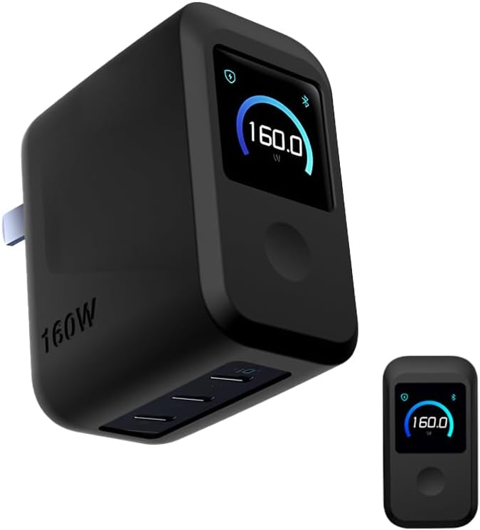 Charger Case Compatible with Anker Prime 160W Charger, for Smart Display Protection & Scratch-Resistant Cover (Black)