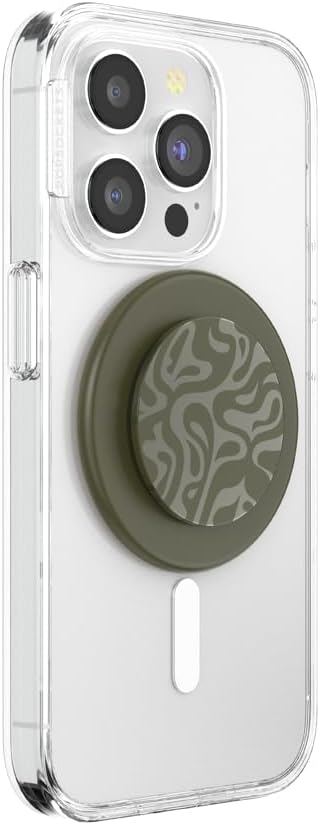 PopSockets Phone Grip for MagSafe, Magnetic Holder, Phone Stand, Green - Alum Swirl