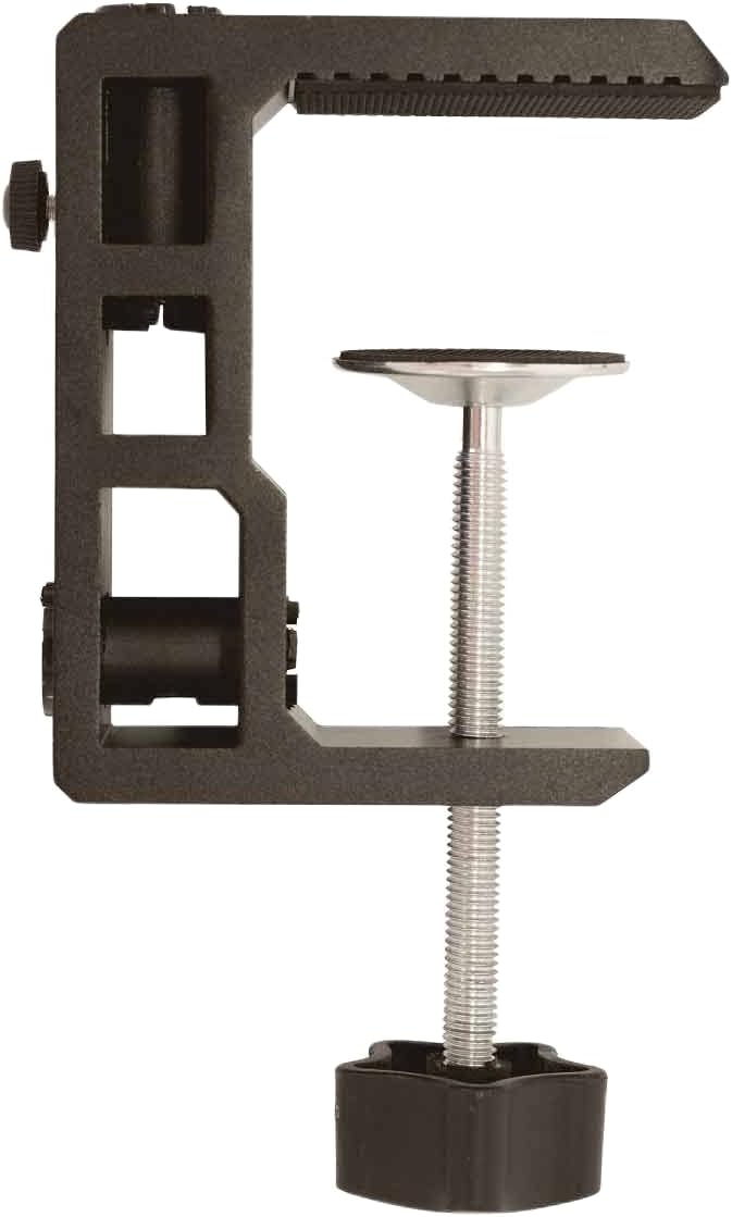 Replacement Heavy Duty C Clamp for 1/2” and 5/8” Hole Base Magnifying Lamp,Desk Lamp,Swing Arm Lamp,Phone I pad Mount,Tablet Mic Holder,Table Mount Clamp for Microphone Stand Mic Boom Arm (G2 BLACK)