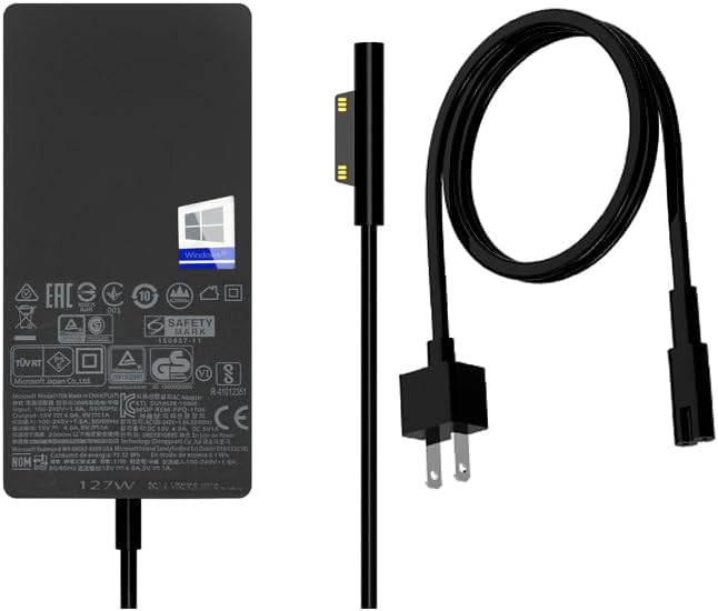 127W Surface Book 3 Laptop Charger for 102W Surface Book 2/1，Surface Laptop Studio/3/2/1