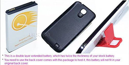 8600mAh Extended Double Layer Battery Back Cover Folding Bracket Compatible with MetroPCS Samsung Galaxy S4 SGH-M919N Phone