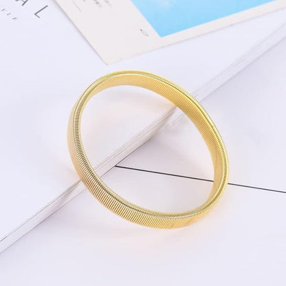 COLORFUL BLING 2-6pcs Metal Arm Band Adjustable Anti-Slip Bracelet Shirt Sleeve Holders Wrap Bangle Garters Stretch Armbands Set Gift
