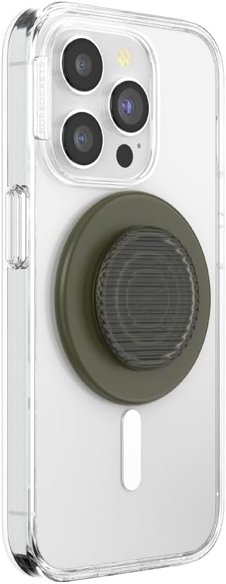 PopSockets Phone Grip for MagSafe, Magnetic Holder, Phone Stand, Green - Fluted Fatigue