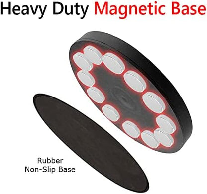 LycoGear Heavy Duty Magnetic Mount Aluminum Smartphone Holder w/Security Tether for Smartphones *Best for Motorcycle Snow Mobile Forklift Pillar Gym Workout or Anything Magnet Stick on