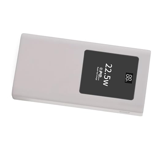 PD22.5W Polymers Charging Case Mobile Power Supply Enclosure Case Led Display Aluminum Alloy Shell Polymers Battery Charging Box