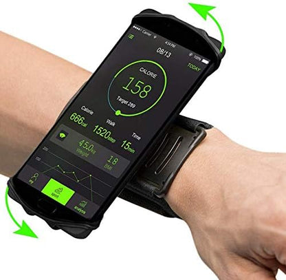 Outdoor Cycling Sport Running Gym 360° Rotating Armband Wristband Phone Holder for iPhone Air, iPhone 17 Pro, 16 Plus 15 14 13 12 11 Pro Max XR Samsung Galaxy A16 A15 A25 A35 A55 A36 A26 A54