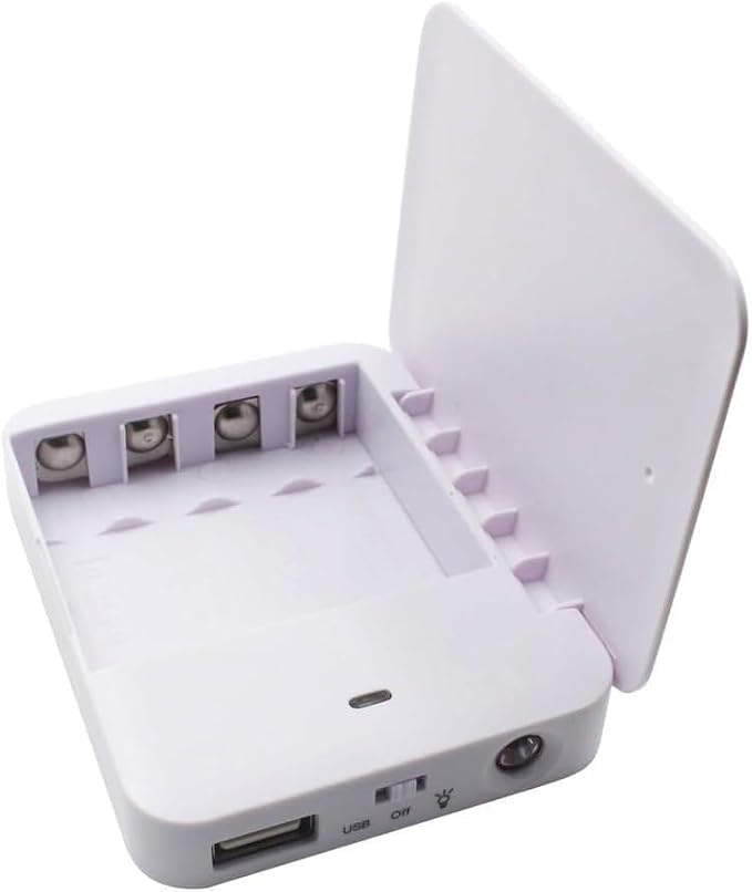 USB 4 AA Battery Emergency Charger Power Bank Case for Cell Phone