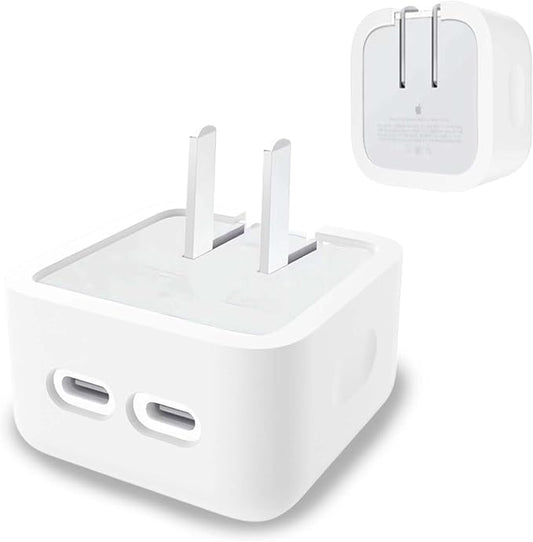 Case for Apple 35W Power Adapter,NOUKAJU Silicone Protective Cover,Drop-Proof,Scratch-Proof,Shock-Proof,Protective Case for Apple 35W Charger(White)
