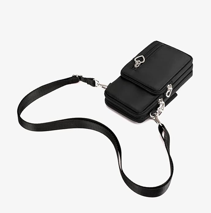 Black Color Small Phone Purse Crossbody Bag for Women for Samsung Galaxy S20 FE / S21 FE / S21 S22 Plus/Z Fold 3 / A22 A32 A20 A51 A52, Armband for Moto G Stylus Power 2020 / OnePlus 9 8 / Pixel 6