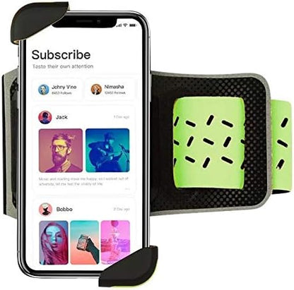 BoxWave Holster Compatible with Samsung Galaxy S20 FE - FlexSport Armband, Adjustable Armband for Workout and Running - Stark Green