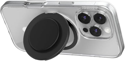 PopSockets Kick-Out Grip for MagSafe, Adjustable Kickstand for Portrait or Landscape, Magnetic Stand, Black - Black