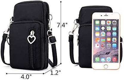 Crossover Body Bag Armband for LG Wing K51 V60 / Samsung Galaxy S22 Plus S21+ S20+ / Moto E, One 5G, G100, G Fast Power Stylus Play OnePlus Nord N10 Small Cute Cell Phone Purse Wallet Pouch (Blue)