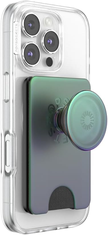 PopSockets Kick-Out Wallet for MagSafe, Adjustable Kickstand, Magnetic Stand, Green - Nightshade