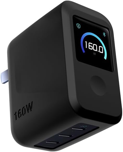 Charger Case Compatible with Anker Prime 160W Charger, for Smart Display Protection & Scratch-Resistant Cover (Black)