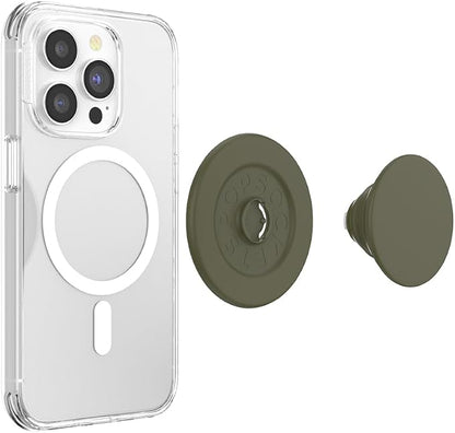 PopSockets Phone Grip for MagSafe, Magnetic Holder, Phone Stand, Green - Soft Touch Fatigue