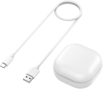 Charging Case for Galaxy Buds Live Headset, Charging Compartment Dock Station SM-R180 Storage Charger with Type C Cable for Samsung Galaxy Buds Live Headphone (White)