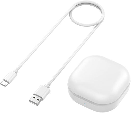 Charging Case for Galaxy Buds Live Headset, Charging Compartment Dock Station SM-R180 Storage Charger with Type C Cable for Samsung Galaxy Buds Live Headphone (White)