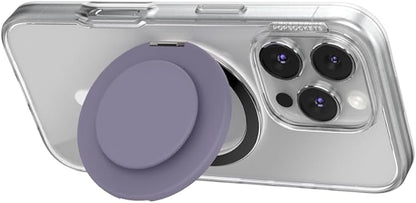 PopSockets Kick-Out Grip for MagSafe, Adjustable Kickstand for Portrait or Landscape, Magnetic Stand, Purple - Dusk