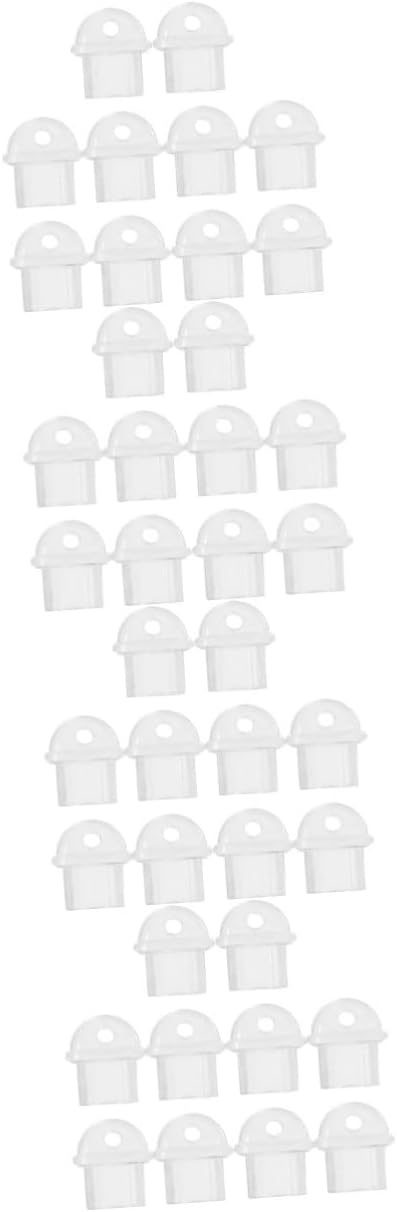 Housoutil 40pcs Plugs for Phone Charging Ports Transparent Stoppers Compatible with Android Devices Easy to Install and for USB Ports