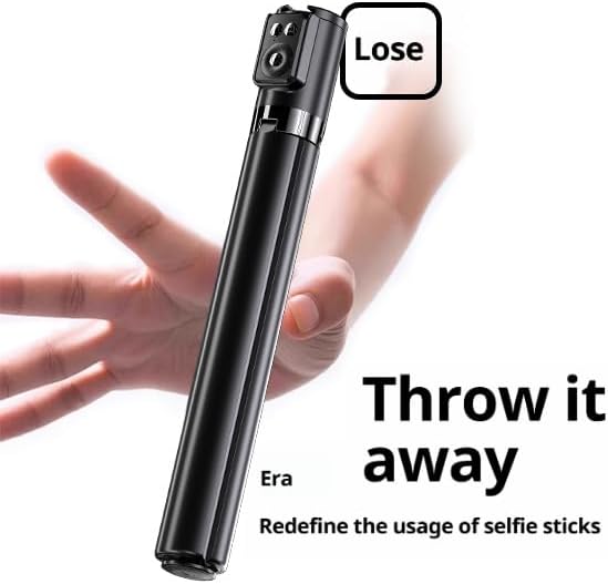 70“ Selfie Stick Tripod for iPhone/Android - Expandable Phone Tripod with Fill Light, 10M Bluetooth Remote Control, one Click Open Selfie Stick for Vlog/Travel/Live Streaming(Black)