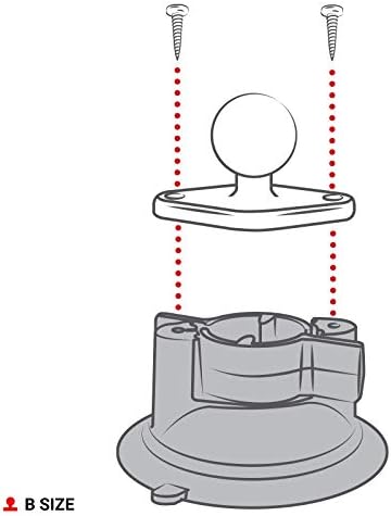 RAM MOUNTS Twist-Lock Composite Suction Cup Base with Ball RAP-B-224-1U with B Size 1" Ball