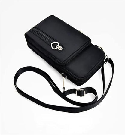 Cellphone Little Crossbody Purse Bag Armband for iPhone 15 14 13 12 Pro Max, Samsung Galaxy Note 20 S24 S23 S22 S21 S20 Ultra Plus Fe A15 5G A13 A14 A54 5G A53 A32 A03S A05S A71 Pixel 8 7 Pro (Black)