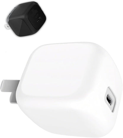 Silicone Protective Case for Belkin 45W USB C Charger Block, Full-Body Protective Cover with Precise Cutouts, Shockproof Dustproof Charging Protector Sleeve & Scratch-Resistant Sleeve (White)