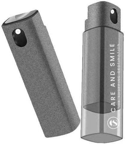 Screen Cleaner, Care and Smile Screen Cleaner,Sterilization Disinfection Cleansing,Screen Cleaner Spray, Safe for All Phones, Laptop and Tablet Screens,Two in One Spray and Microfiber Cloth (Grey)