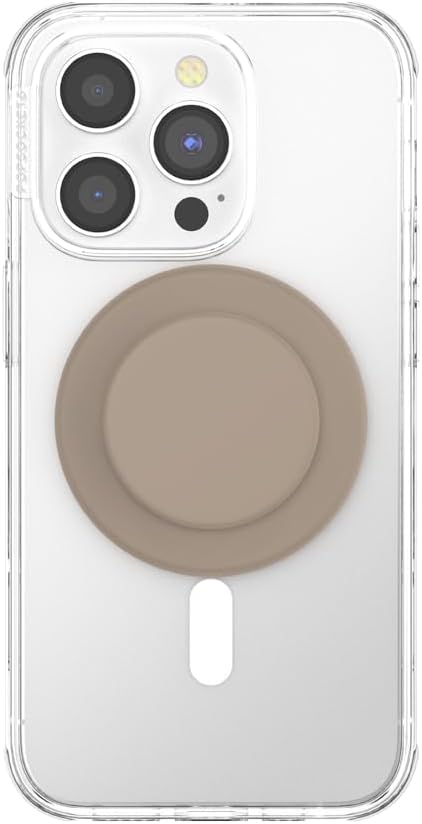 PopSockets Phone Grip for MagSafe, Magnetic Holder, Phone Stand, Brown - Soft Touch Latte