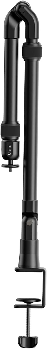 ULANZI ZJ02 Camera Desk Mount Overhead Magic Arm, 98cm/38.6inch Aluminum Adjustable Articulating Arm with 1/4" Ball Head for Cameras DSLR Lights Mount for Live Streaming/Photo Video Shooting