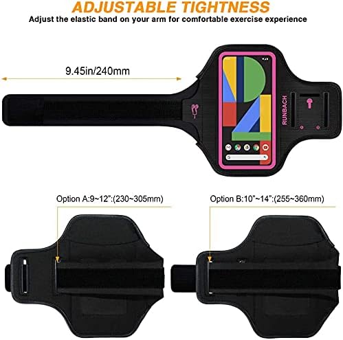 Running Armband for Google Pixel 8/7/6/6 Pro/5a/4XL/3a XL/3 XL, Running Exercise Case with Card Slot for Pixel(Pink)