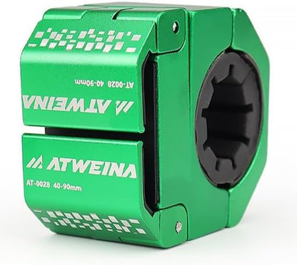 Bike Phone Holder, Motorcycle Phone Mount, Aluminum Alloy Bicycle Handlebar Cell Phone Stand, 360°Rotate Ebike Scooter Phone Clamp Clip, Suitable for 4.5-7.0" Smartphones (Green)