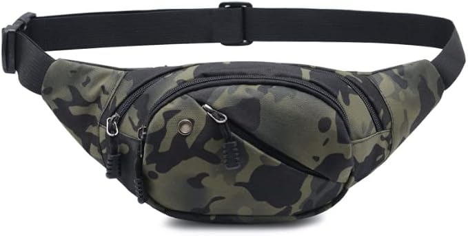 DAITET Crossbody Fanny Pack for Men&Women,Large Waist Bag & Hip Bum Bag with Adjustable Strap for Outdoors Workout Traveling Casual Running Hiking Cycling