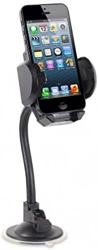 Compatible with Galaxy S10, S10e, S10 Plus - Car Mount Windshield Phone Holder Rotating Cradle Stand Window Glass Dock Suction Gooseneck Black Works with Samsung Galaxy S10, S10e, S10+
