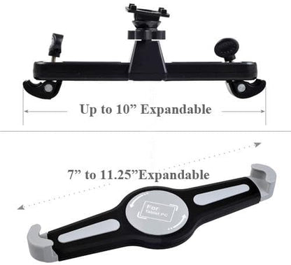 Car Headrest Mount Holder Seat Back Compatible with Samsung Galaxy Tab S9 FE/S7 FE/S9 FE Plus, Cradle Swivel Tablet Dock