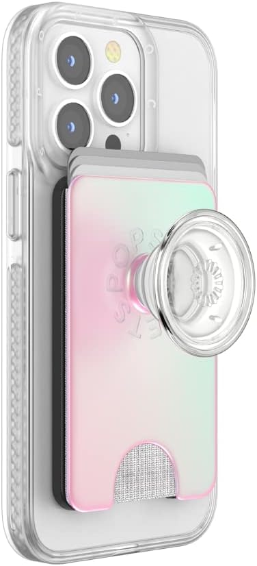 Phone Wallet with Expanding Grip, Phone Card Holder, Wireless Charging Compatible, Wallet Compatible with MagSafe - Mermaid Pink