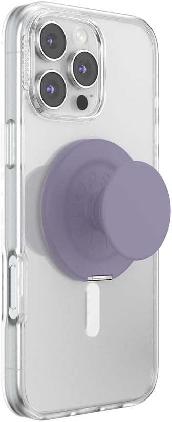 PopSockets Kick-Out Grip for MagSafe, Adjustable Kickstand for Portrait or Landscape, Magnetic Stand, Purple - Dusk