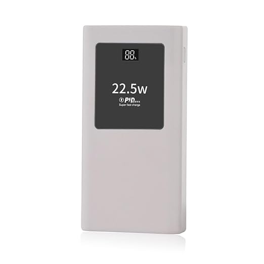 PD22.5W Polymers Charging Case Mobile Power Supply Enclosure Case Led Display Aluminum Alloy Shell Polymers Battery Charging Box