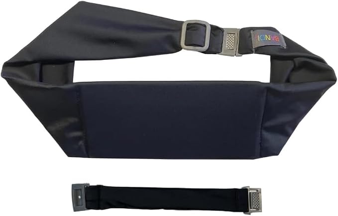 BANDI Plus Size Fanny Pack for Women - Travel-Ready Pocket Belt with Secure Hidden Money & Running Belt for Phone, Passport, Keys, & Medical Devices, Adjustable Fit, Comfortable (Black Solid)