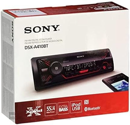 Sony DSX-A410BT Single Din Bluetooth Front USB AUX Car Stereo Digital Media Receiver (No CD Player)