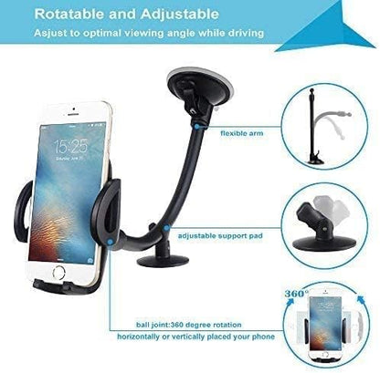 EXSHOW Portable Electronic Device Mount, Black, Compatible with iPhone 11 Pro Max/11/XS Max/XS/XR/X/8 Plus/8/7 Plus/7/6S Plus/6S/SE