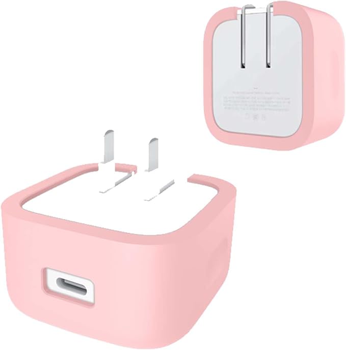 Case for Apple 40W Power Adapter – Soft Silicone Protective Cover for Dynamic Charger,Shockproof Dustproof Charging Block Protector Sleeve[Pink]