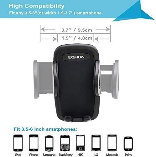 EXSHOW Portable Electronic Device Mount, Black, Compatible with iPhone 11 Pro Max/11/XS Max/XS/XR/X/8 Plus/8/7 Plus/7/6S Plus/6S/SE