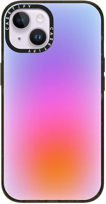 CASETiFY Impact iPhone 14 Case [4X Military Grade Drop Tested / 8.2ft Drop Protection/Compatible with Magsafe] - Color Cloud: A New Thing is On The Way - by Jessica Poundstone - Glossy Black