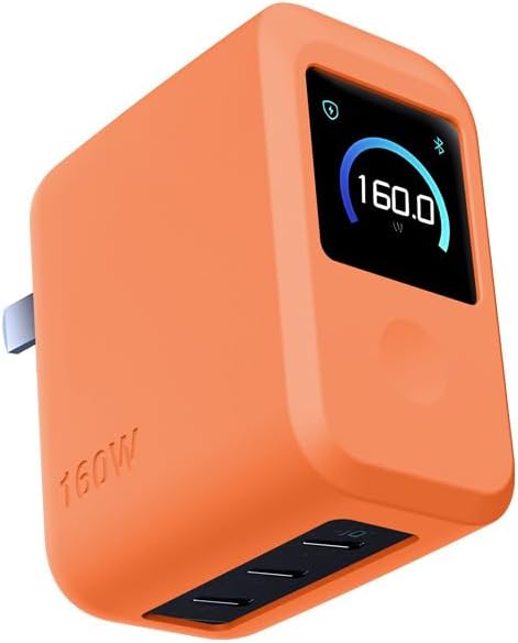 Charger Case Compatible with Anker Prime 160W Charger, for Smart Display Protection & Scratch-Resistant Cover (Orange)