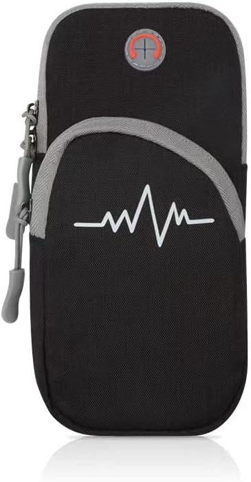 Phone Arm Bag Sweatproof Sport Phone Armband Armband Running Armbag with Adjustable Arm Strap for Fitness Running (Black)