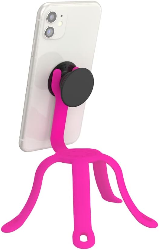 PopSockets: Flexible Phone Mount & Stand, Phone Tripod Mount, Universal Device Mount - Hot Pink